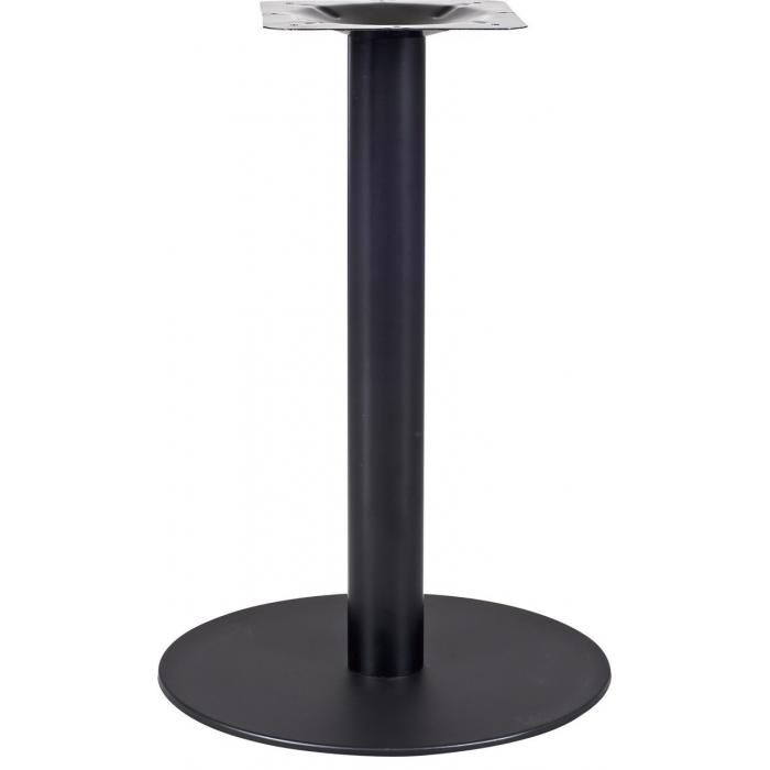 2 Bases de mesa bombay, tubo redondo, negra, base de acero de 8 mm. 45 cms de diámetro, altura 72 cms - 2 unidades