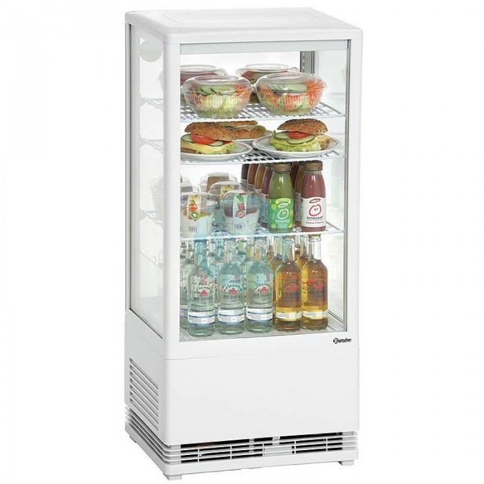 Expositor Refrigerado 4 Caras, 4 Alturas, 78 Litros, Blanco, Bartscher
