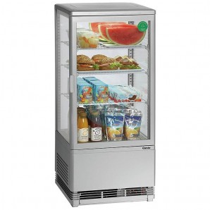 Expositor Refrigerado 4 Caras, 4 Alturas, 78 Litros, Gris Plateado, Bartscher