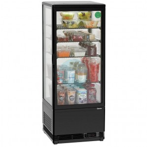 Expositor Refrigerado 4 Caras, 5 Alturas, 98 Litros, Negro, Bartscher