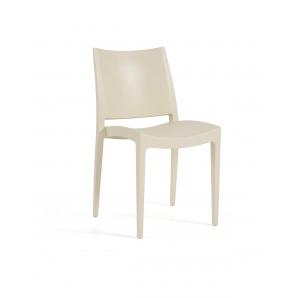 4 Sillas beybe, apilable,  polipropileno blanco* - 4 unidades