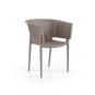 4 Sillones bill, apilable,  polipropileno antracita - 4 unidades