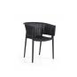 4 Sillones bill, apilable,  polipropileno antracita - 4 unidades