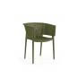 4 Sillones bill, apilable,  polipropileno antracita - 4 unidades