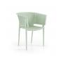 4 Sillones bill, apilable,  polipropileno antracita - 4 unidades