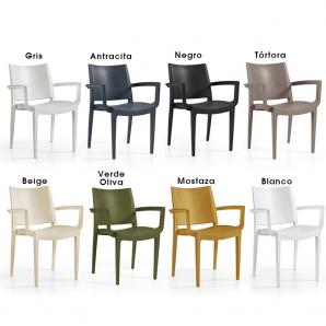 30 Sillones beybe, apilable, polipropileno blanco - 30 unidades