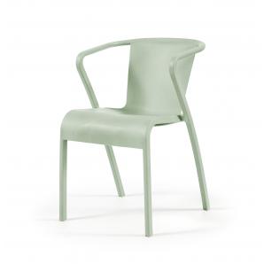 4 Sillones lugo, apilable,  polipropileno antracita* - 4 unidades