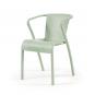4 Sillones lugo, apilable,  polipropileno antracita* - 4 unidades