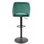2 Taburetes yasur, regulable, metal negro, tapizado velvet 56 verde oscuro - 2 unidades