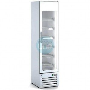 Congelador Expositor Estrecho, 6 Estantes, 200 Litros, Blanco, Coreco ECVF17