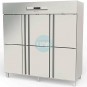 Armario Refrigerado, 6 Puertas opacas, 2197 Litros, 18 Guías, 9 Estantes GN2/1, INOX, Coreco AGR-2006