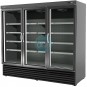 Armario Refrigerado Expositor, 3 Puertas, Negro Dentro y Fuera, Fondo 86 cm, Coreco RVC2003NN