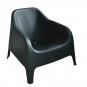 25 Sillones sunny big, apilable,  polipropileno negro - 25 unidades