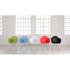 4 Sillones tower (su), cromado, polipropileno negro - 4 unidades