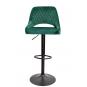 2 Taburetes yasur, regulable, metal negro, tapizado velvet 56 verde oscuro - 2 unidades