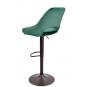 2 Taburetes yasur, regulable, metal negro, tapizado velvet 56 verde oscuro - 2 unidades