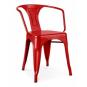 4 Sillones tol mar, acero, rojo* - 4 unidades