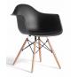 4 Sillones tower pp (su), madera, polipropileno negro - 4 unidades