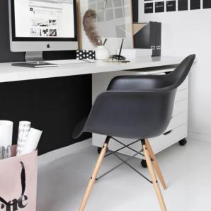 4 Sillones tower pp (su), madera, polipropileno negro - 4 unidades
