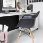 4 Sillones tower pp (su), madera, polipropileno negro - 4 unidades
