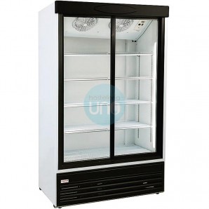 Armario Expositor Refrigerado, 895 Litros, 2 Puertas Correderas Cristal, Fondo 73 cm, Blanco, Savemah CL1200 V2GSL
