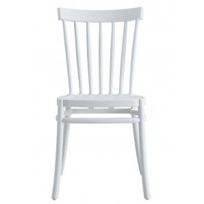 4 Sillas milos, apilable, tratamiento anti uv, polipropileno blanco - 4 unidades