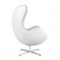 Sillón eg (te), fibra de vidrio, basculante, tapizado similpiel blanca