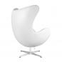 Sillón eg (te), fibra de vidrio, basculante, tapizado similpiel blanca