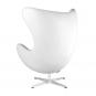 Sillón eg (te), fibra de vidrio, basculante, tapizado similpiel blanca