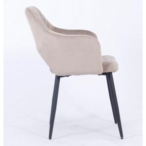 2 Sillones honorio, metal, tapizado velvet 8 marrón visón - 2 unidades