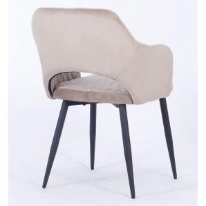 2 Sillones honorio, metal, tapizado velvet 8 marrón visón - 2 unidades