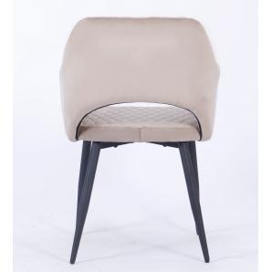 2 Sillones honorio, metal, tapizado velvet 8 marrón visón - 2 unidades