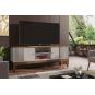 Mueble tv florencia, blanco roto y matte, 160 cms.