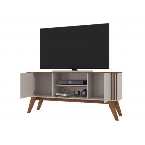 Mueble tv vitta, blanco roto y matte, 150 cms.