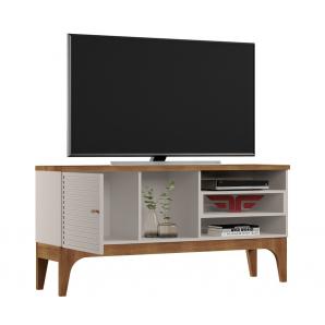 Mueble tv veneza, blanco roto y matte, 136 cms.