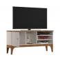 Mueble tv veneza, blanco roto y matte, 136 cms.