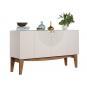 Buffet jade, 4 puertas, matte y blanco roto, 136 cms.