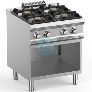 Cocina a Gas de Pie, 4 Fuegos, 4 x 5,5 kW, Fondo 70 cm, MBM Domina Pro 700 FB77AXS