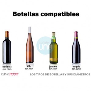 Enfriador de Vino de Barra, Capacidad 2 Botellas, Cavanova OW002
