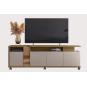 Mueble tv new cristal, miel y cacao, 183 cms.