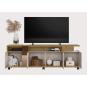 Mueble tv new cristal, miel y cacao, 183 cms.