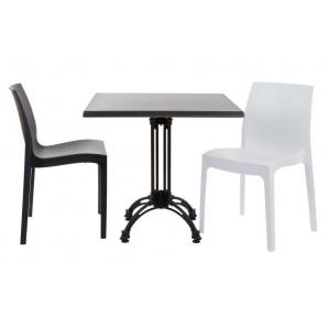 Base de mesa eiffel new-4, aluminio, 4 pies, negra, altura 70 cms