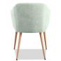 2 Sillones lart, metal, tapizado tejido linen verde claro - 2 unidades