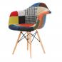 4 Sillones tower pat22, madera, tejido patchwork color 22 - 4 unidades