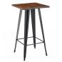 Mesa tol ek wood, alta, acero, madera, negra, 60x60 cms