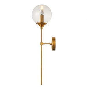 Aplique varna, metal dorado, tulipa transparente