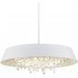 Lámpara jena bl, colgante, metal, blanca, cristal, led