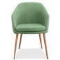 2 Sillones lart, metal, tapizado tejido linen verde claro - 2 unidades