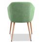 2 Sillones lart, metal, tapizado tejido linen verde claro - 2 unidades