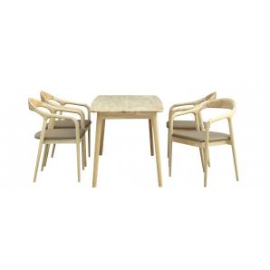 Mesa transilvania, madera natural, 120 x 75 cms